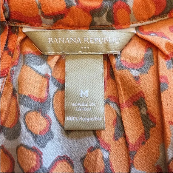 Banana Republic Orange Tan Ruffle Bib Braided Neck - Picture 4 of 4